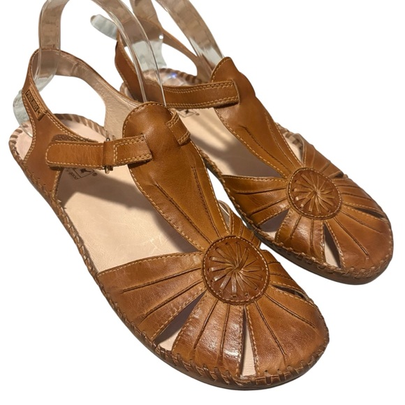 Pikolinos P. Vallarta Semi-closed toe sandals in tan size 41 - Picture 1 of 11